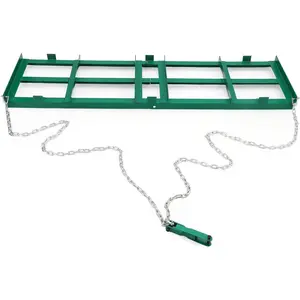 【GARVEE】48" Lawn Leveling Rake & Driveway Drag Harrow - Heavy-Duty Tow-Behind Grading Tool for ATV, UTV, Tractor, Mower with 4FT Reinforced Chain for Gravel, Soil, Yard & Landscape Leveling