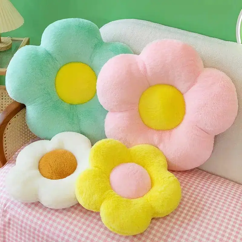Flower Shaped Plush Seat Cushion for Home Furniture, Soft Chair Cushion for Sofa, Floor, Office & Bedroom