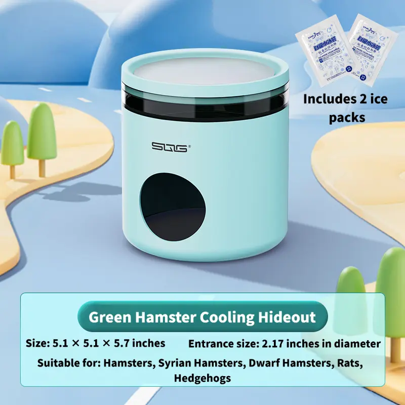 Hamster Cooling House - Mint Green [Cooling and He