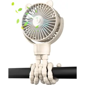 Portable Mini  Fan,  Operated Small Clip on Fan, Detachable Flexible Tripod  Fan with 3 Speed, Rechargeable Personal Fan for  Seat  Treadmill Travel