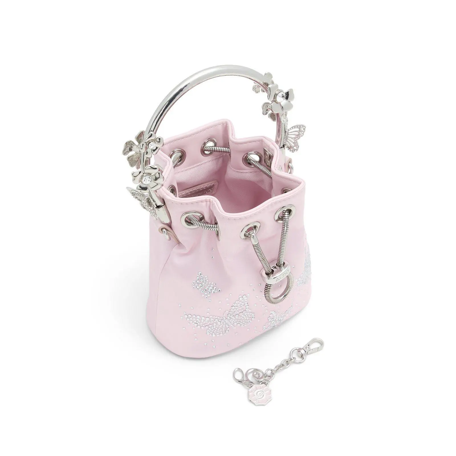 Wicked x ALDO Glindafied Pink Bucket Bag with Butterfly Details Wicked x ALDO Glindafied Pink Bucket Bag with Butterfly Details
