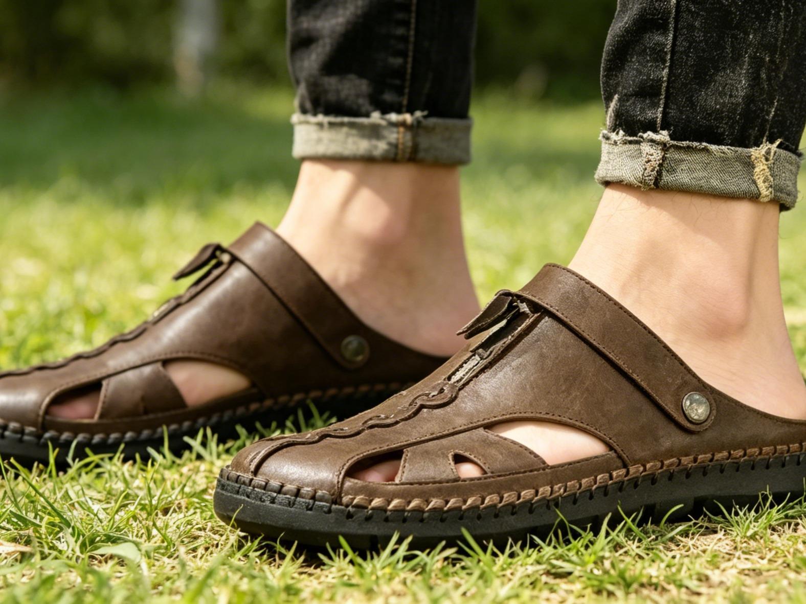 Summer Must-Have! Comfy 2-in-1 Leather Sandals