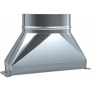 3-1/4" x 10" x 6'' to Round Duct-Functional Connector - for Microwave Vent Kit and Adapter