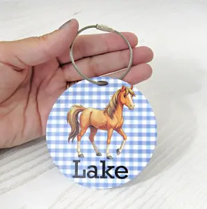 Personalized Horse Bag Tag – Custom Pony Backpack & Luggage Tag