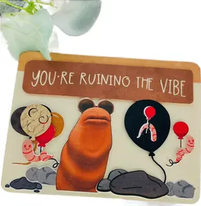 Marcus The Worm 3D Custom Greeting Card - VR Chat Meme Inspired, 7”x5”