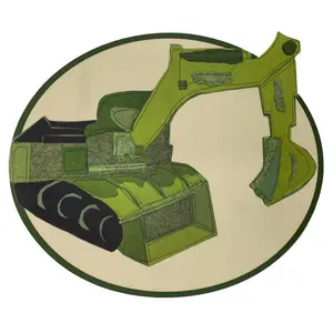 Wipeable Placemat Green Excavator