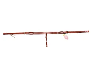 Showman Saddlery Pony Natural Oil Flank Cinch, Equestrian Tack with Billet Straps, Girth Connector Strap, and Roller Buckles for English Saddle Girths