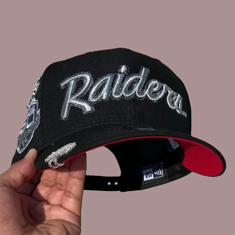 Unisex Flat Bill Snapback Hat Adjustable 3D Embroidered Sporty Streetwear Cap