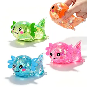 Axolotl Squishy Toy, Cute Slow Rising Fidget Toy for Stress Relief, Soft Squeeze Sensory Toy for Kids and Adults, Handheld Stress Ball for Anxiety and Focus, Stress Relief Squishies