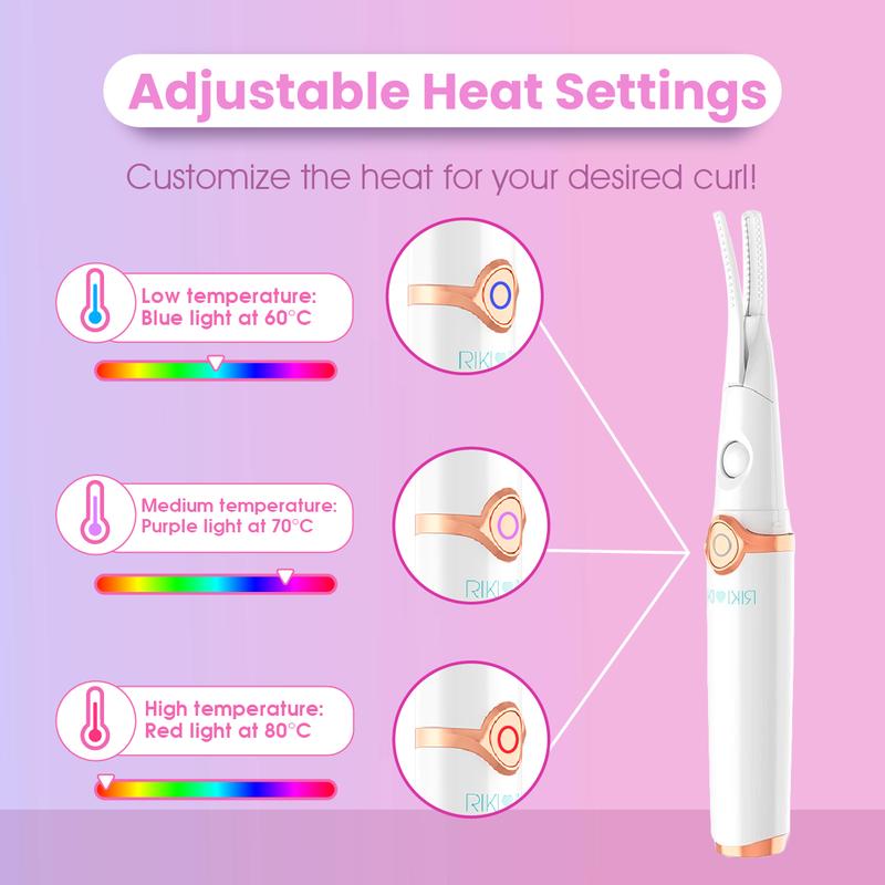 RIKI Eyelash Curler  with three adjustable temperature settings