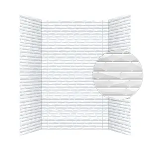 From Plain To Beautiful In Hours Vista Tile 60 in. W x 96 in. H x 42 in. D Three piece Glue-Up PVC Tub Surrounds Wall Panels