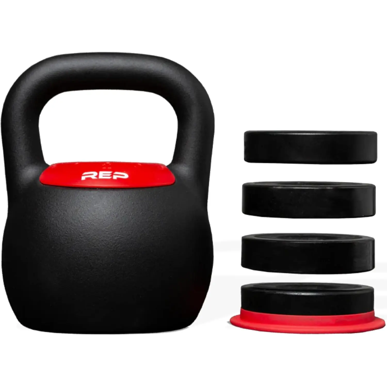 Rep Fitness Adjustable Steel Kettlebell - Quick Change, 20-40 lb Compact Functional Strength Training Equipment, Secure Grip, Ideal for Home Workouts for All Fitness Levels