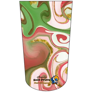 Amputee Sock "Christmas Glitter Marble V1", Prosthetic Limb Sock, 3ply Stump Sock