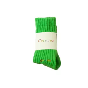 Lime Green Stay Cozy Slouch Socks