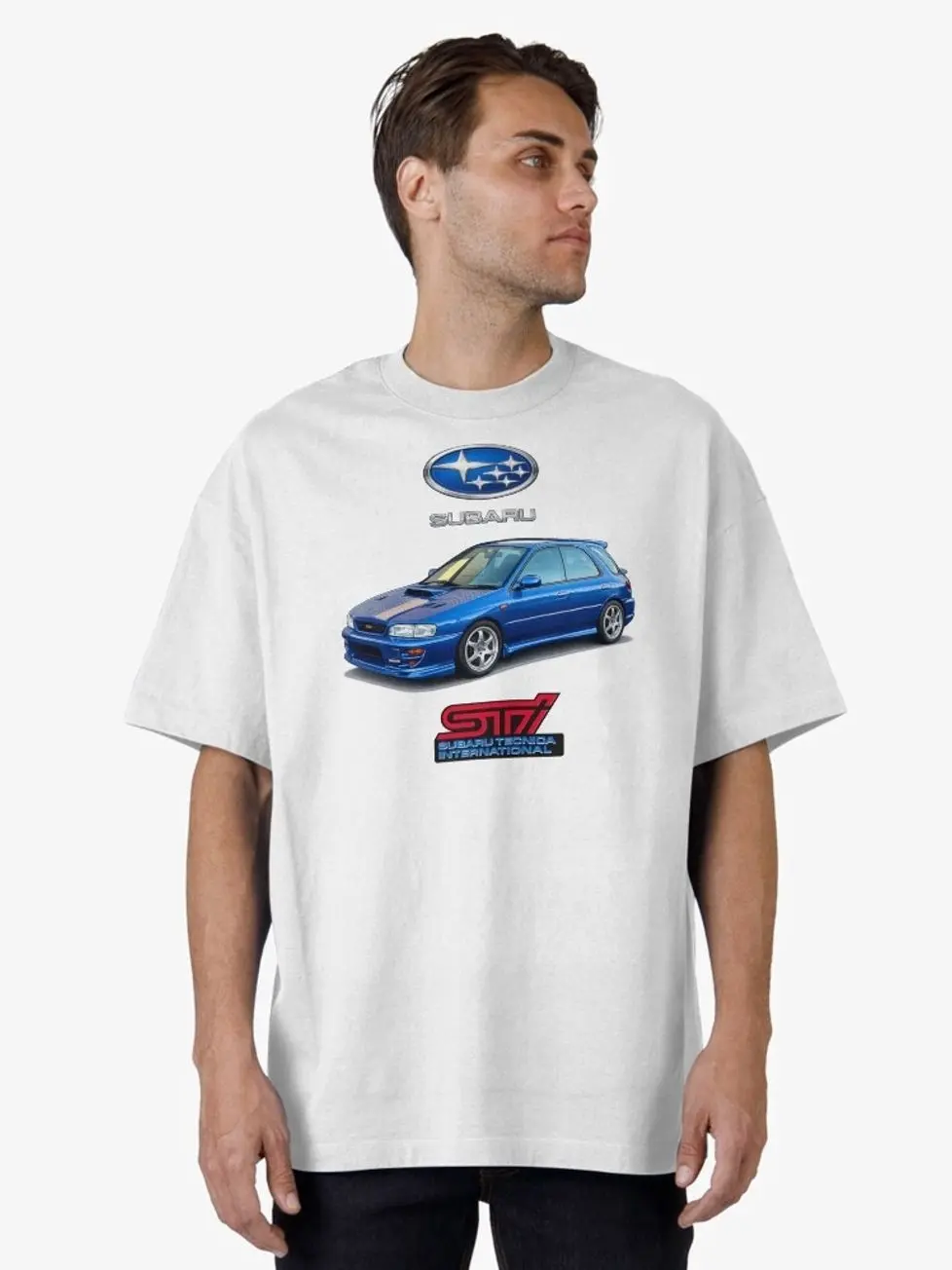 JDM Graphic for Auto Enthusiasts Subaru  Subie Impreza Gen 1 Hatch Sti/Wrx  T-Shirt , Street Racing & Car