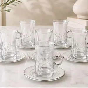 Silver Six Piece Tea Cup Set