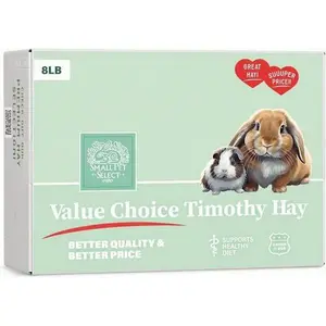 Premium Natural Timothy Hay for Small Pets - US-Grown Nutrient-Rich Food - Rabbit & Guinea Pig Forage - Chinchilla Safe Feeding - 8lb Fresh Farm Harvest ferret  harness pharmaceutical grade
