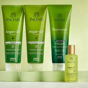 INOAR Frizz-Free Smooth Hair Kit – Argan Oil System (No Keratin Needed)