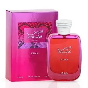 Rasasi Hawas Pink Eau de Parfum Spray for Women 3.4 Ounce