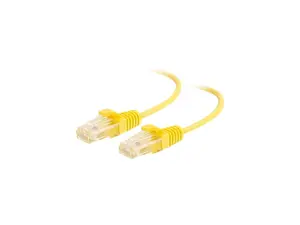 C2G 01173 Cat6 Slim Cable - Snagless Unshielded Slim Ethernet Network Patch Cable, Yellow (7 Feet, 2.13 Meters)