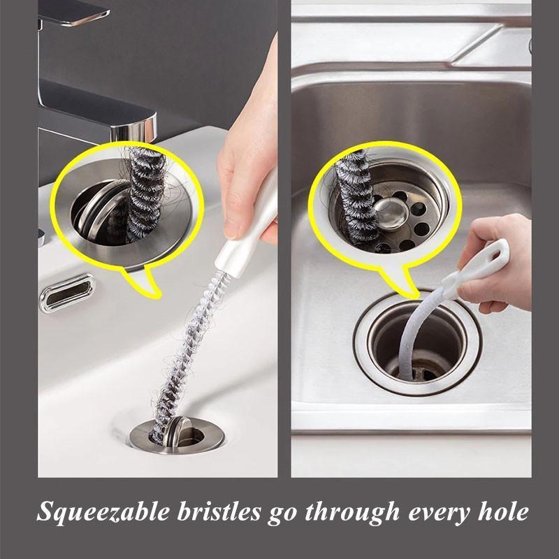 1 Piece Pipe Dredging Brush Bathroom Hair Sewer, Flexible Heavy Duty Drain Cleaner, Home Sink Hair Remover, Bathroom Sewer Cleaning Brush, Kitchen Gadgets