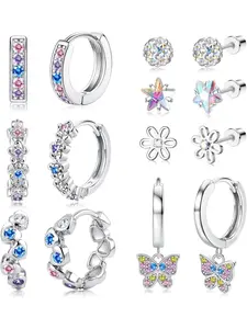 Earrings for Girls Hypoallergenic Hoops Earrings for Teens Surgical Stainless Steel Earrings for Little Girls Screw Back Studs Earrings for Toddlers Cute Earrings Jewelry for Kids