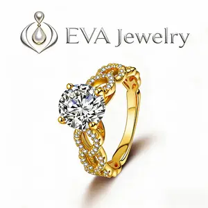 [EVA Jewelry] 925 Sterling Silver Synthetic Moissanite Ring