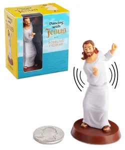 Dancing With Jesus Bobbling Figurine, Home Decor Statue for Living Room Display