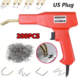 Plastic Welding Repair Kit, 200-Piece Welding Nails, Quick Heat Hot Melt Gun, Durable Multi-Function Tool Set for Car Bumper, Dashboard, DIY Essential