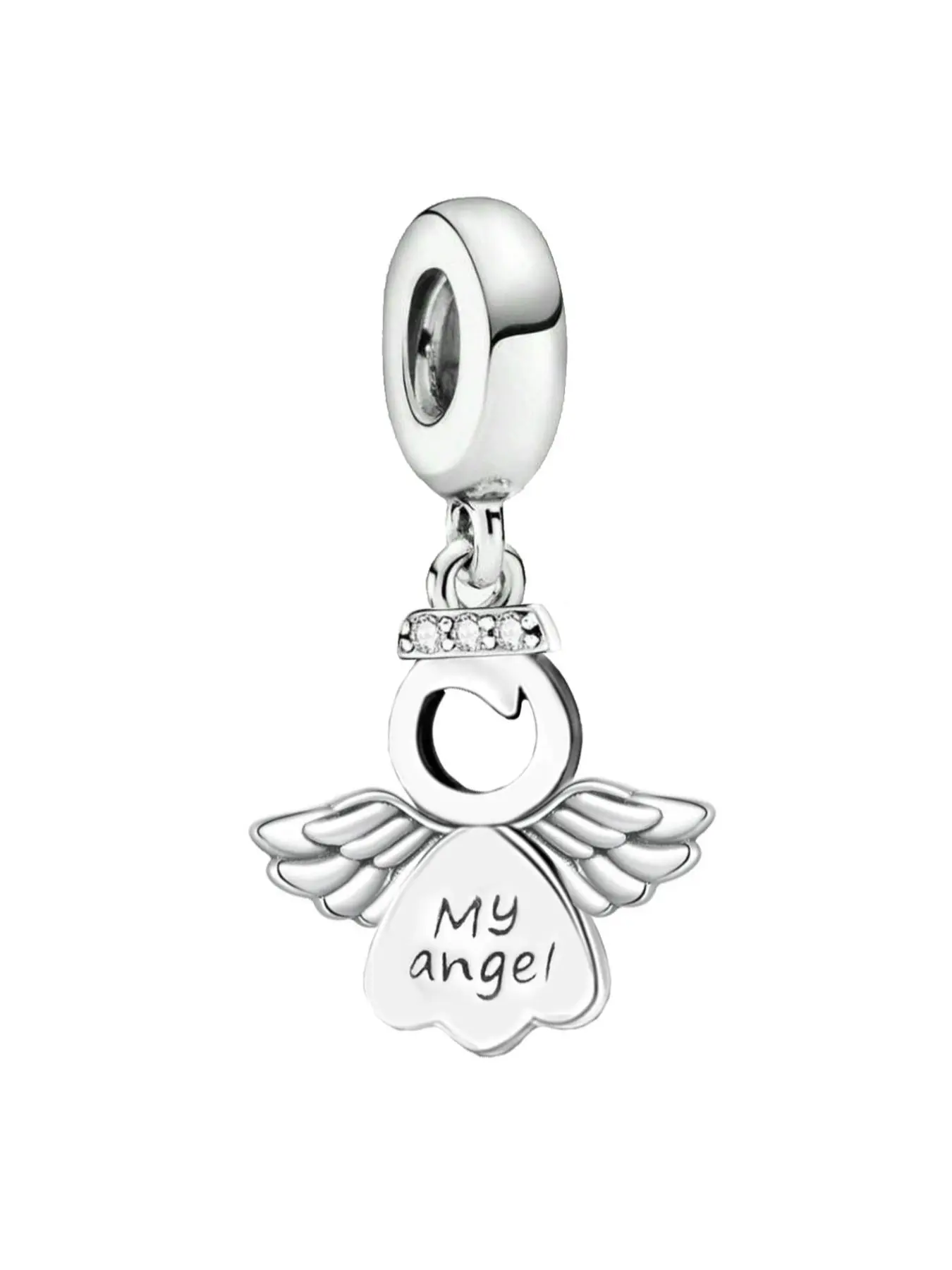 Angel Design Beaded Charm, Fashionable DIY Jewelry Making Accessories for Bracelet & Necklace, Trendy All-match & Exquisite DIY Jewelry for Birthday Gift