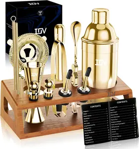 IOV 17-Piece Cocktail Shaker Set | Complete Bartender Kit with 18oz & 28oz Shakers for Home Bars, Parties, and Flawless Cocktails