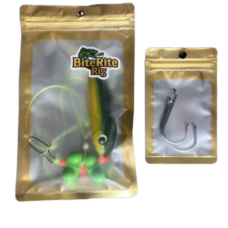 The BiteRite Rig (GREEN & YELLOW ONE PACK) by Fishin Wit The Fam! Handmade Catfish Rig with Durable Leader Line Strong Swivel Premium Circle Hook & 4-inch Spook Rattle Float for Serious Anglers. This rig is perfect for anyone chasing straight up Tanks!!!