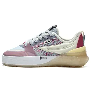 FILA Mixa Women's Casual Low-Top Sneakers in Gray and Purple Verifiable, with credentials and supporting global authentication