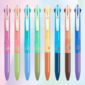 Multi Colored Gel Pens: 0.5mm 2 in 1 Assorted Color Ink Fine Point Tip Aesthetic Retractable Pen Smooth Writing No Bleed For Journaling Coloring Drawing 8ct