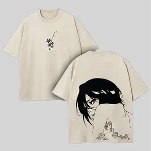 Bleach Rukia Kuchiki Printed Unisex Washed T-Shirt27