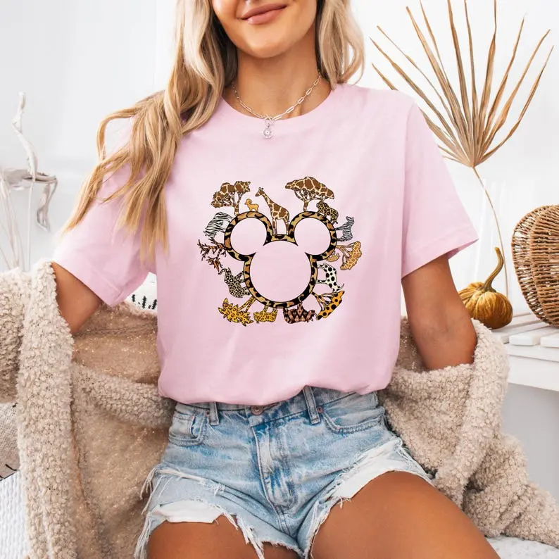 Retro Safari Adventure Shirt, Animal Print Graphic Tee, Vacation Family Shirt