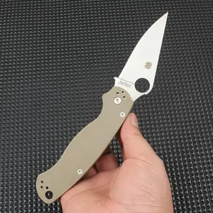 Desert c81 Bearing Folding Knife D2 Steel Blade G10 Handle Outdoor Tactical Survival Knife Camping Hunting Portable Pocket Knife Knives