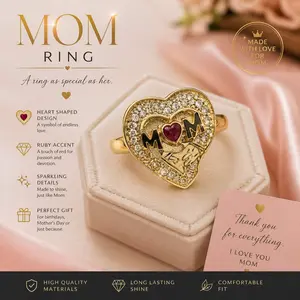 Luxury Mom's 14K Gold Ring- Special Event Love Milestone Significance Statement Piece