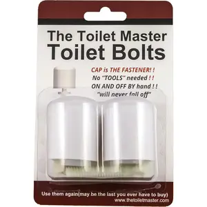 No Tool No Cut No Nut Easy to Repair Replace Service Install Toilet Bolt Washer and Cap Kit