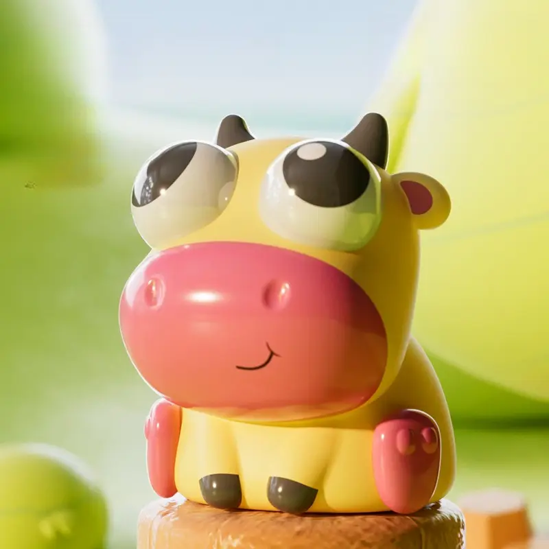 Eye popping cow - yellow