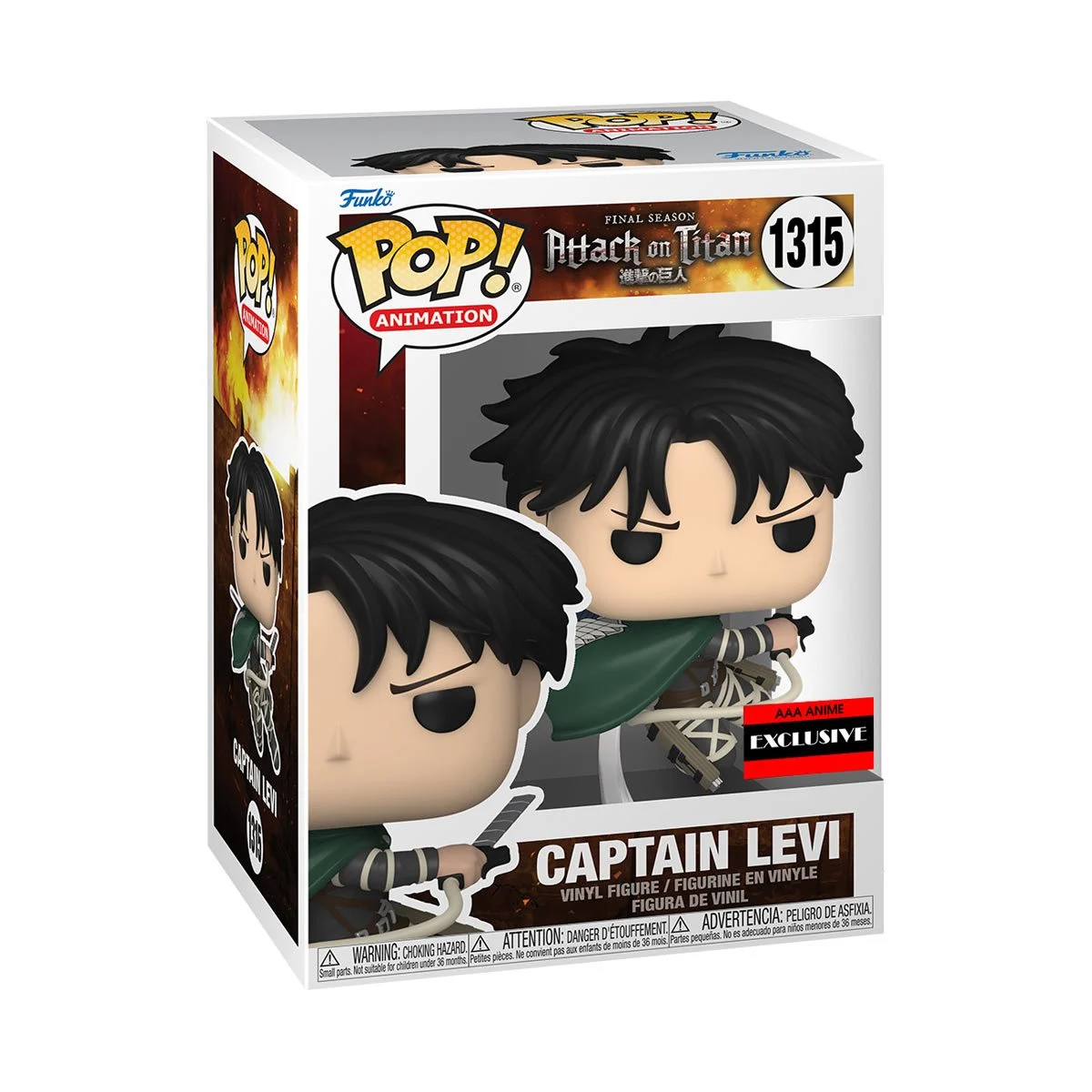 Funko - Attack on Titan - Captain Levi Ackerman Pop! Vinyl Figure AAA Anime Exclusive