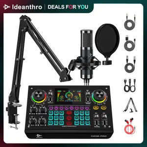 Ideanthro C200 PRO-P15 USB Audio Mixer, Dual-Core DSP Soundcard with Dual Mic & Dual Headphone, Voice Changer & EQ for Streaming, Recording & Most Live Platforms #SummerWins #DealsForYouDays