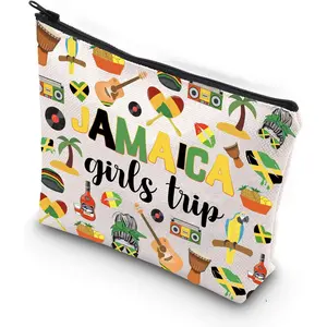 WCGXKO Jamaica Girls Trip Gift Jamaica Vacation Gift Girls Weekend Zipper Pouch Cosmetic Bag (JAMAICA) WCGXKO