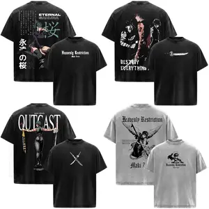 Maki Zenin Jujutsu Kaisen JJK Anime Manga Acid Washed 230GSM Heavyweight Cotton T Shirt Collection - Size S to 3XL - Unisex Vintage Streetwear Oversized Crewneck Merch - Gift for Anime Fans