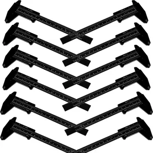 10 count Plastic Vernier Caliper 0-6 Inch/0-150 mm Black Mini Double Scale Sliding Gauge Measuring Tool Vernier Caliper Brow Mapping Ruler Tool for Student Office  Eyebrow Artists