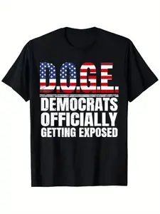 Summer t Shirts D.O.G.E DOGE Department Of Government Efficiency US flag T-Shirt Golf Gift T-Shirt For Men and Women