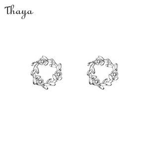 Thaya 925 Silver Garland Stud Earrings