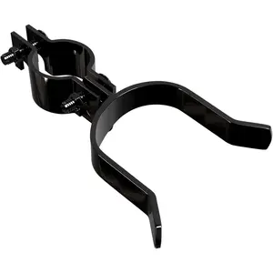 Chain Link Gate Latch 1-3/8" x 2-3/8", Black Gate Fork Latch for Chain Link Fence with Padlock Hole, 1 PCS