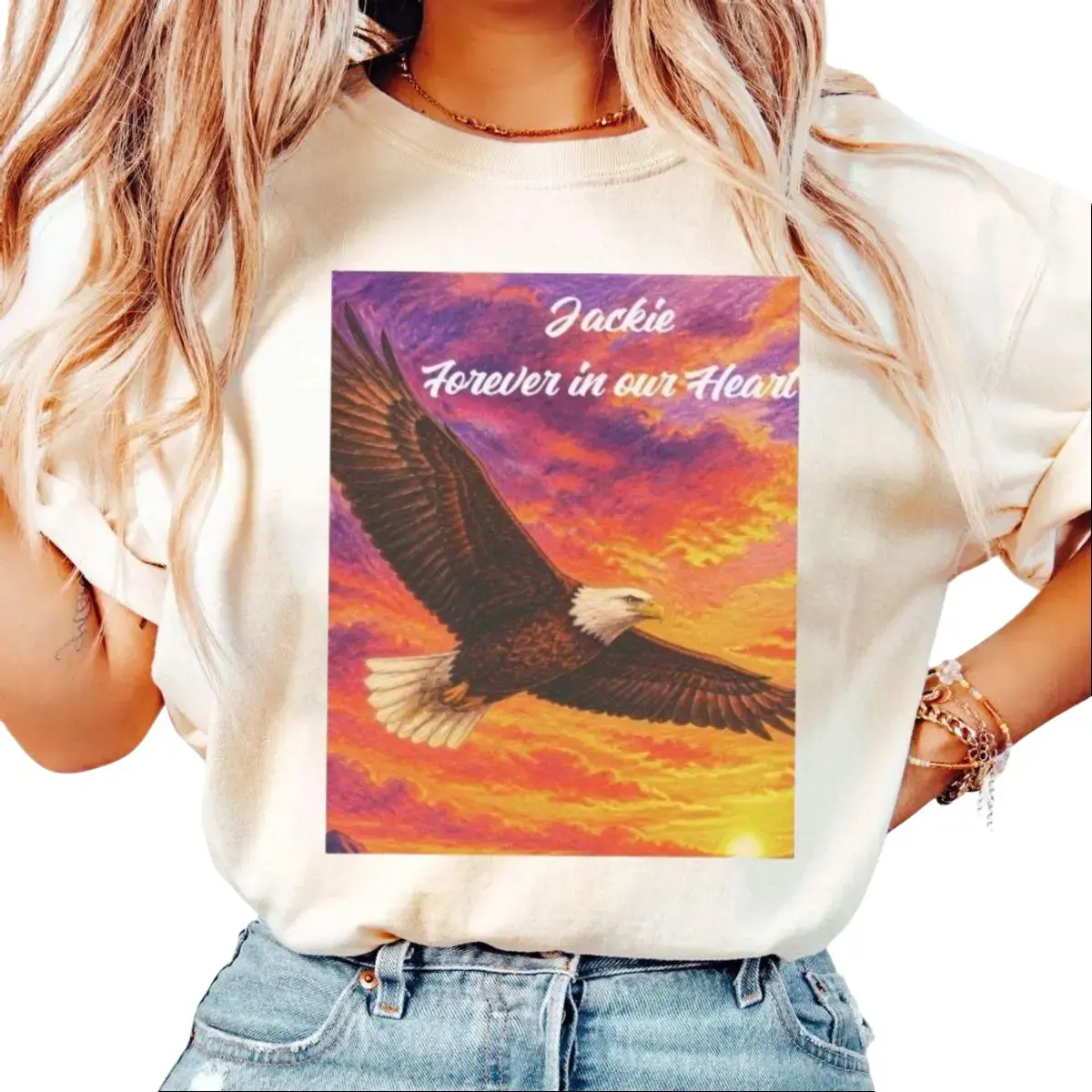 Jackie Bald Eagle Shirt, Jackie And Shadow Tribute, Forever In Our Hearts, In Loving Memory Shirt, Remembrance Tee