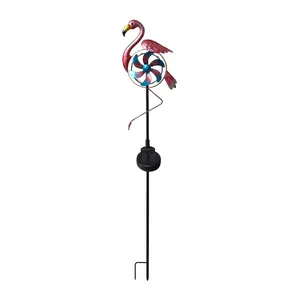 Santa's Workshop Inc. 33.5" Solar Flamingo Windmill